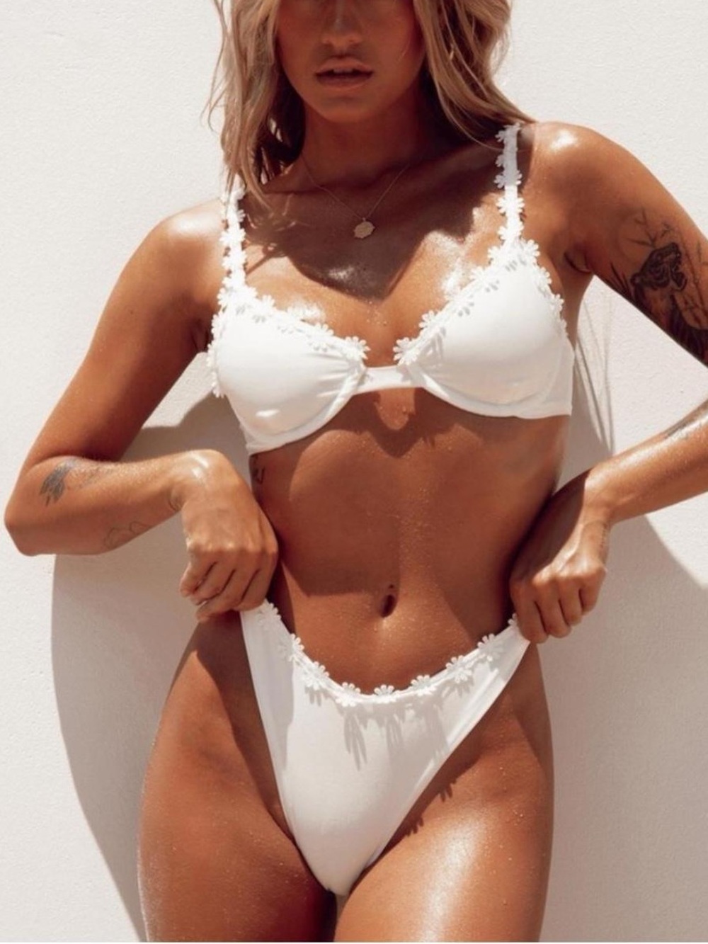 Princess Polly White Daisy Bikini Set